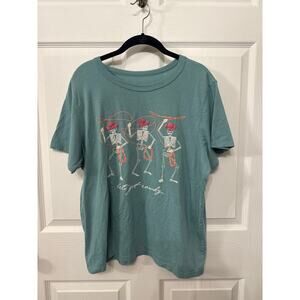 Zoe + Liv "Let's Get Rowdy"Short Sleeve Tee in Mineral Blue, XXL